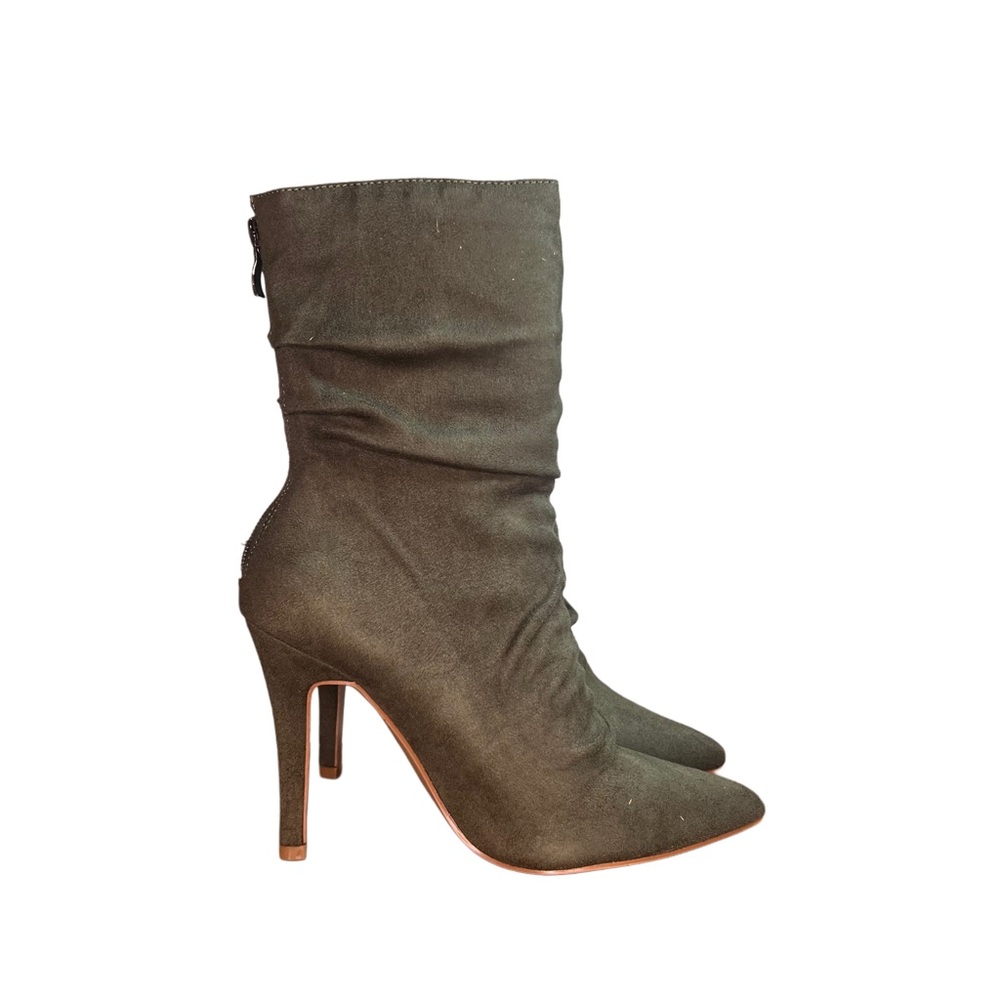 Journee Collection Markie Olive Slouchy Stiletto Boots Women’s 6 NIB
